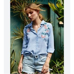Rails Chandler Embroidered Chambray Shirt